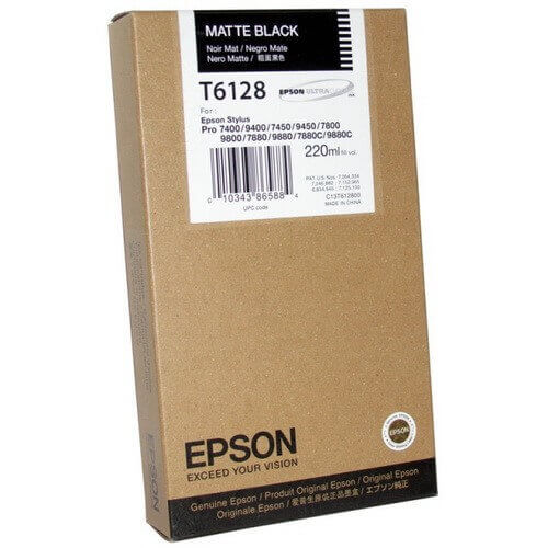 Mực In phun màu Epson T6128 Matte Black (T612800)