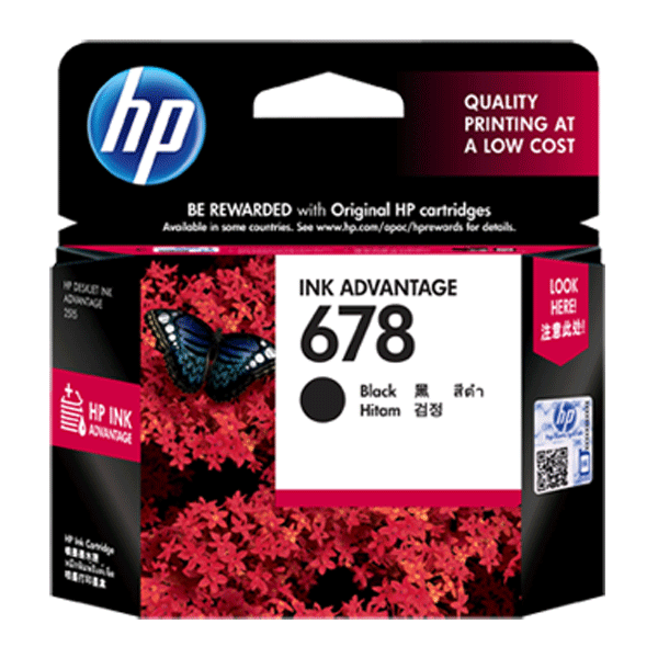 Muc in phun màu HP 678 Black (CZ107A)